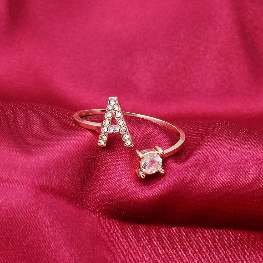 A-Z Initial Letter Adjustable Rings