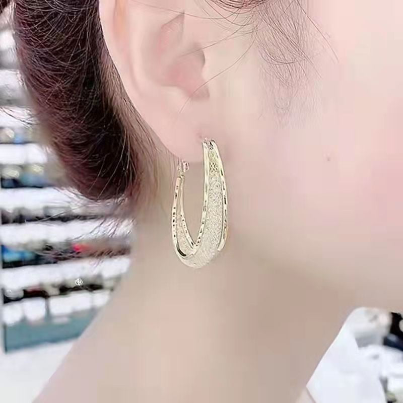 Oval Hoops Design Earrings