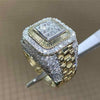 Men's Square-Cut Gemstone Ring