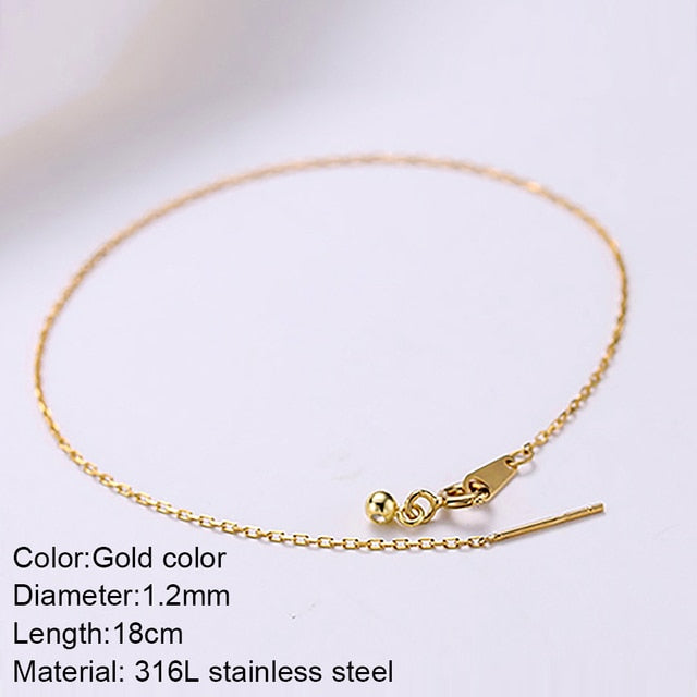 Stainless Steel Chain Birthstone Bracelet